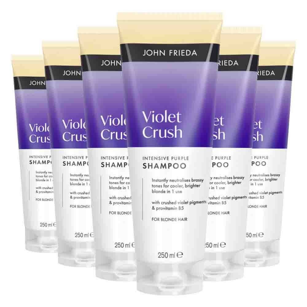 6x John Frieda Violet Crush Intensive Purple Shampoo 250 ml