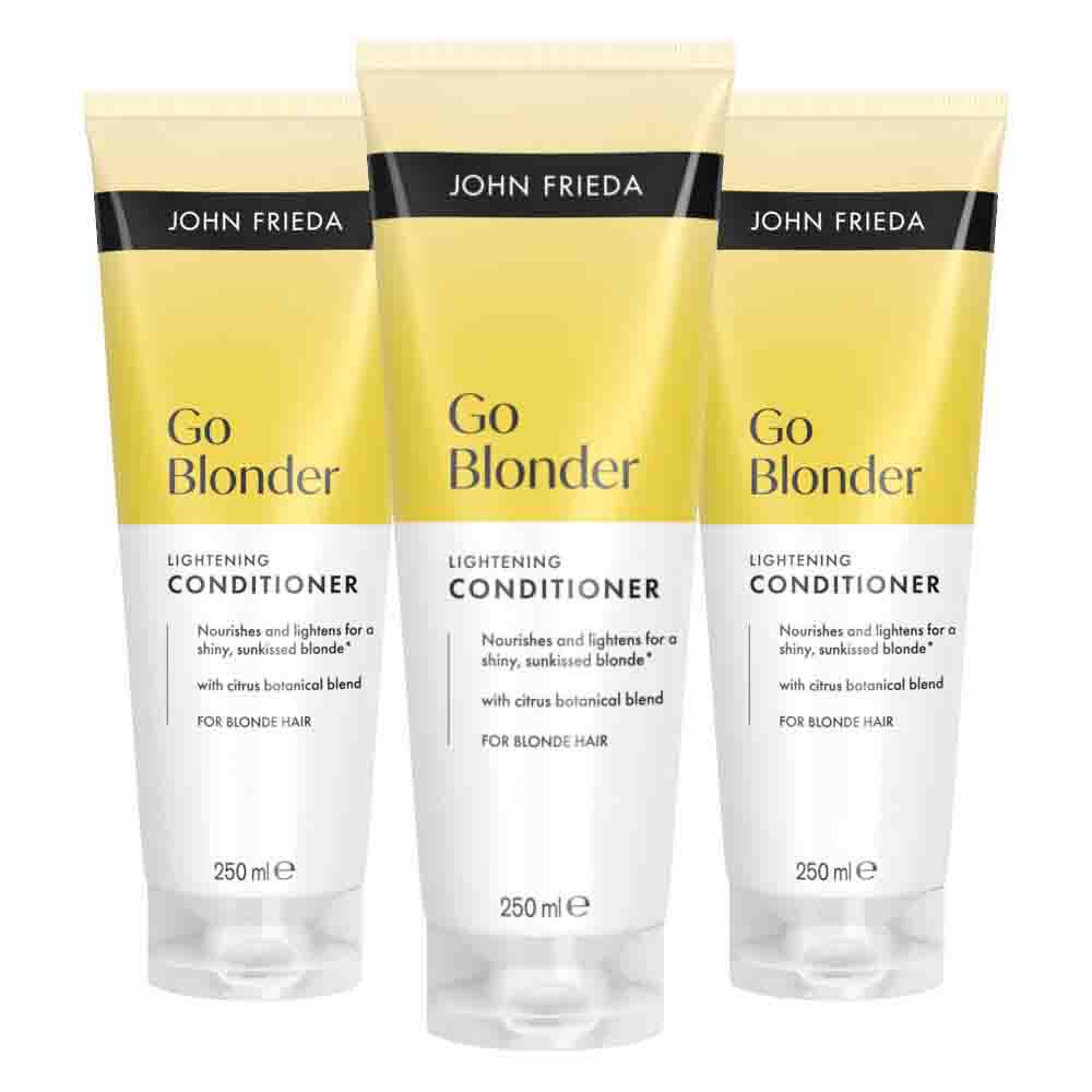 3x John Frieda Go Blonder Lightening Conditioner 250 ml