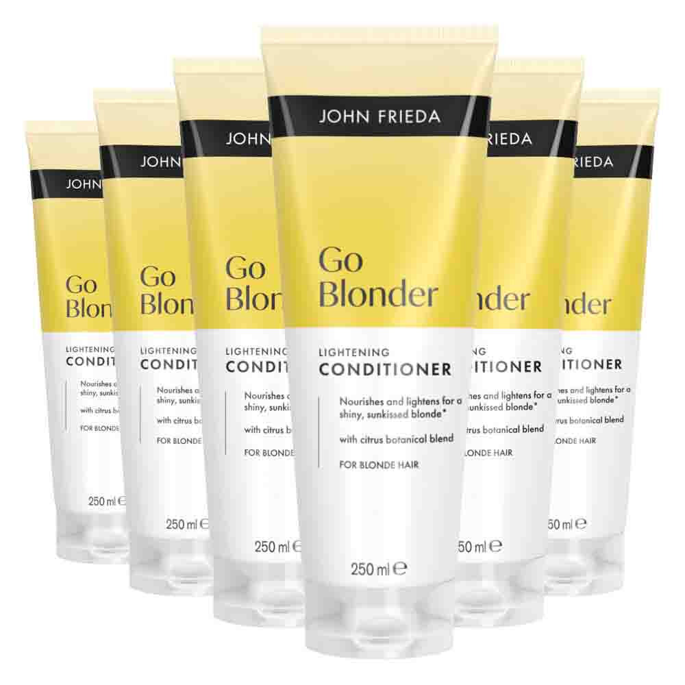 6x John Frieda Go Blonder Lightening Conditioner 250 ml
