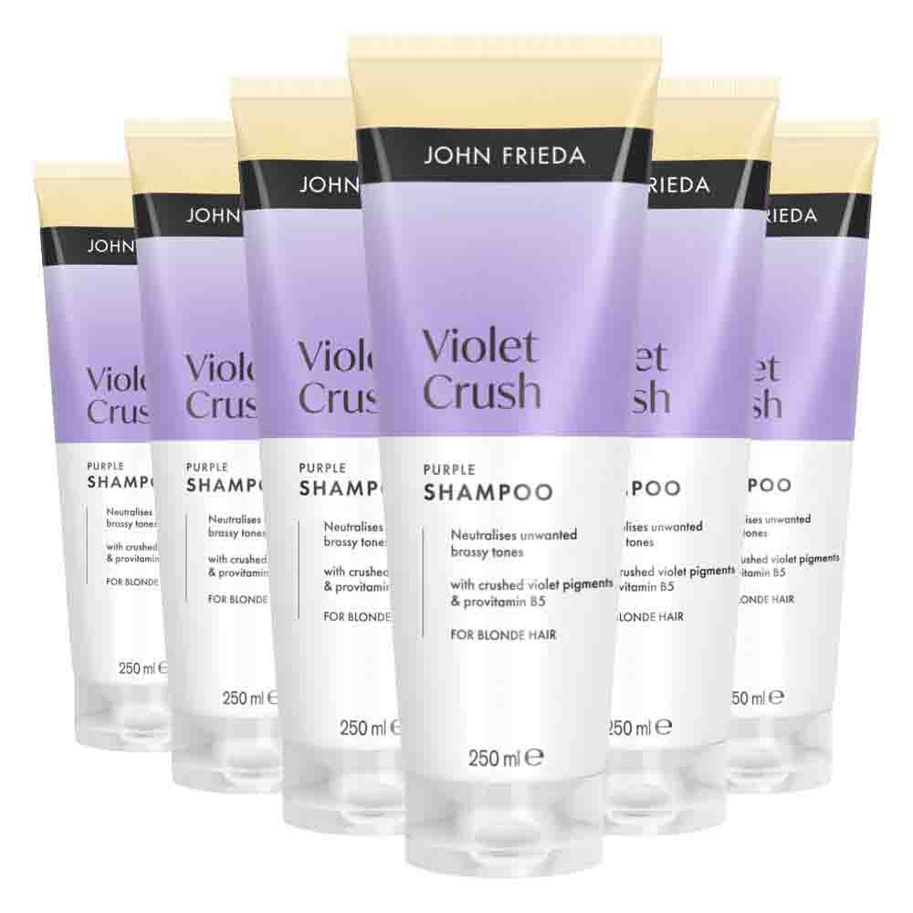 6x John Frieda Violet Crush Purple Shampoo 250 ml