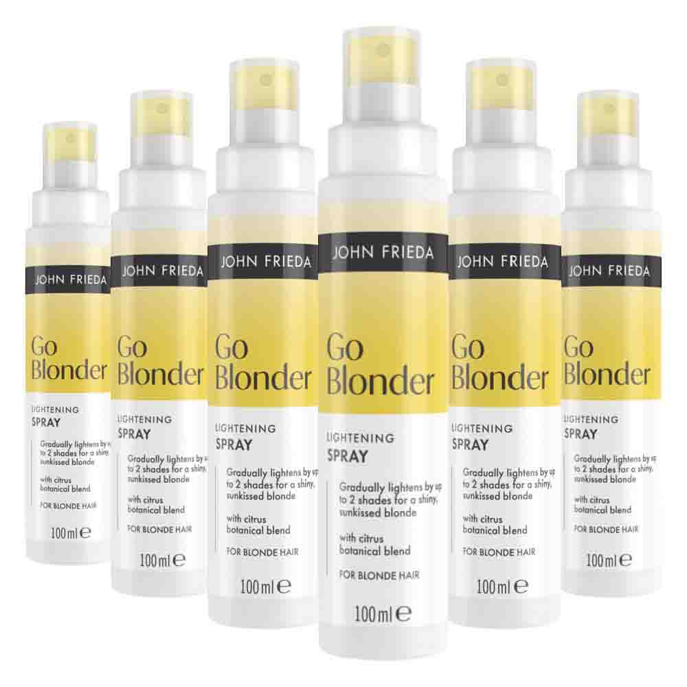 6x John Frieda Go Blonder Lightening Haarspray 100 ml