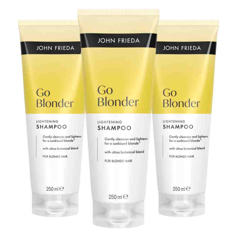 3x John Frieda Go Blonder Lightening Shampoo 250 ml