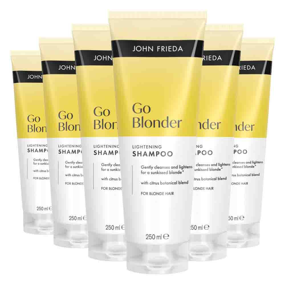 6x John Frieda Go Blonder Lightening Shampoo 250 ml