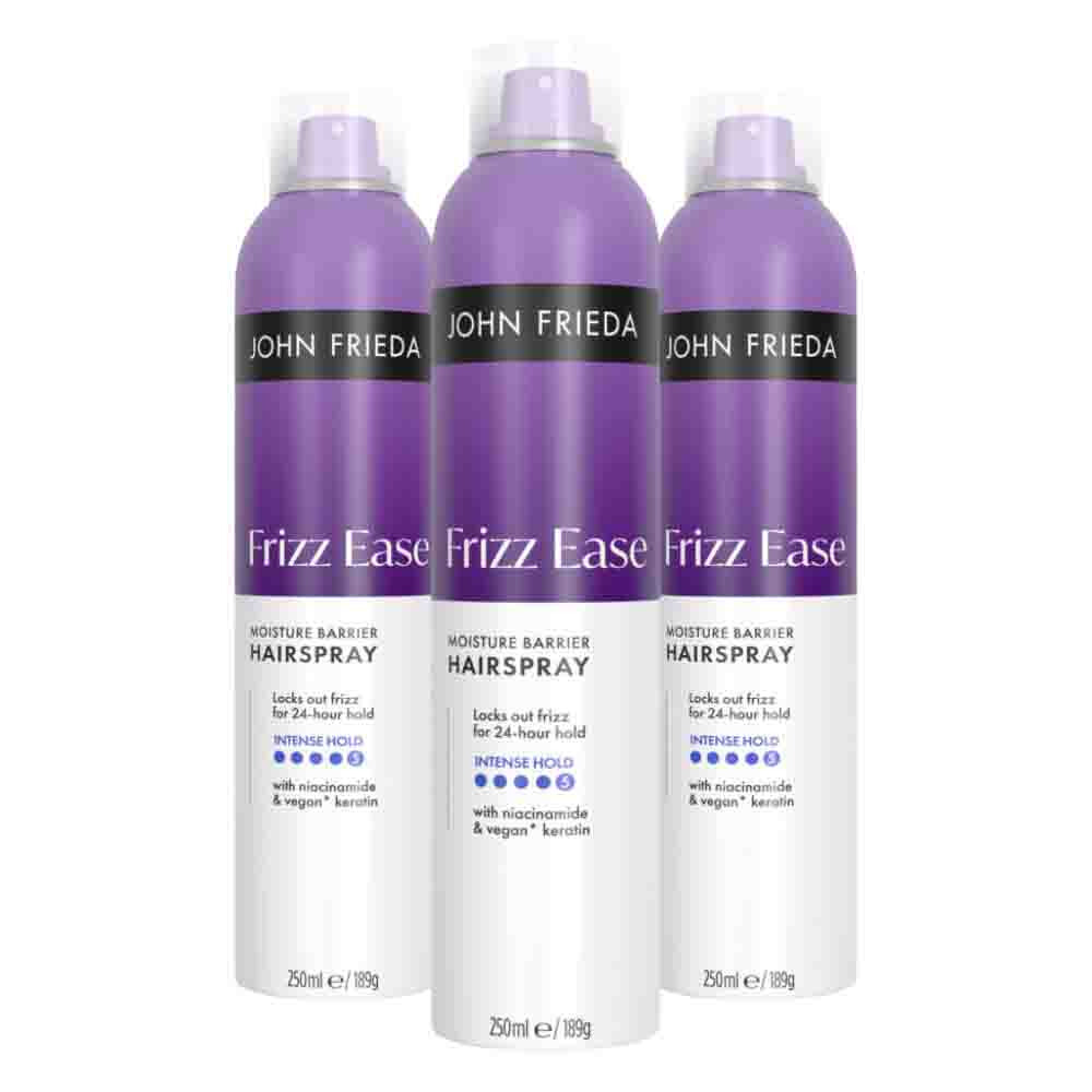 3x John Frieda Frizz Ease Moisture Barrier Hairspray 250 ml