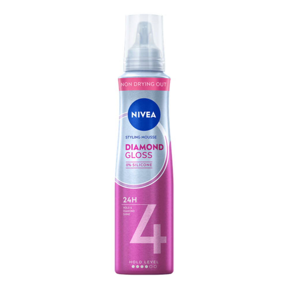 NIVEA Styling Mousse Hold 4 Diamond Gloss Care 150 ml