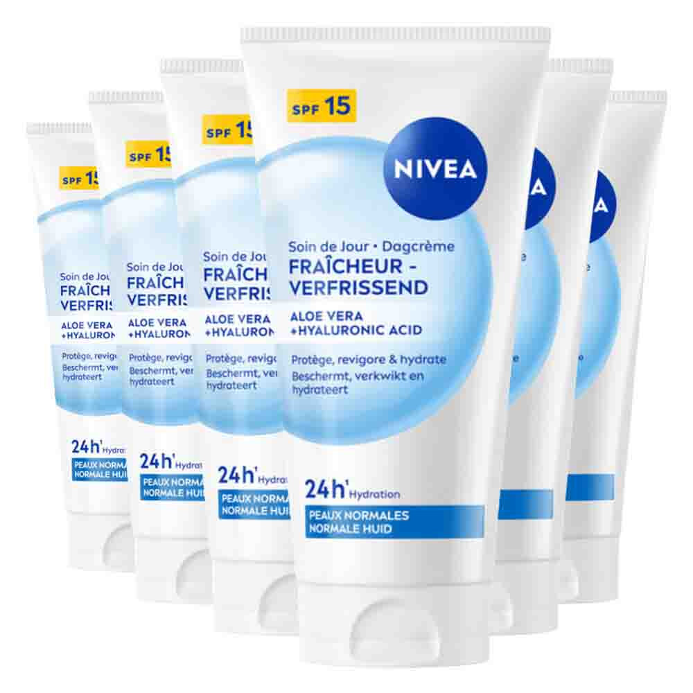 6x NIVEA Verfrissende Dagcrème SPF15 50 ml