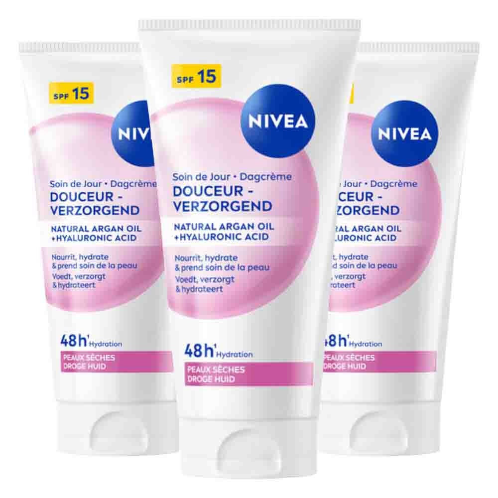 3x NIVEA Essentials SPF15 Verzorgende Dagcrème 50 ml