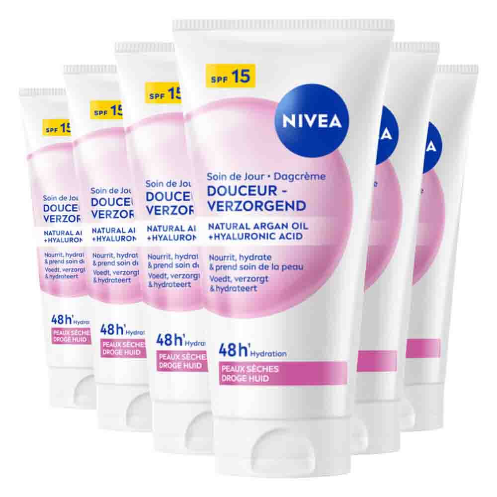 6x NIVEA Essentials SPF15 Verzorgende Dagcrème 50 ml
