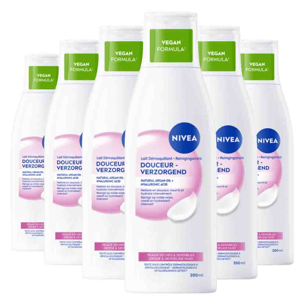 6x NIVEA Reinigingsmelk Verfrissend 200 ml