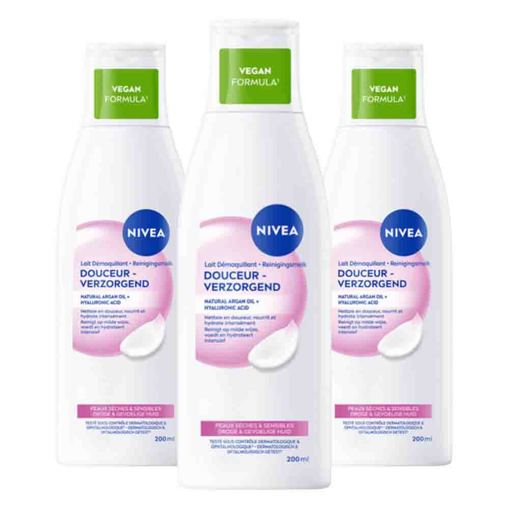 3x NIVEA Reinigingsmelk Verfrissend 200 ml