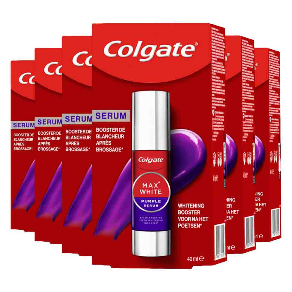 6x Colgate Max White Purple Serum