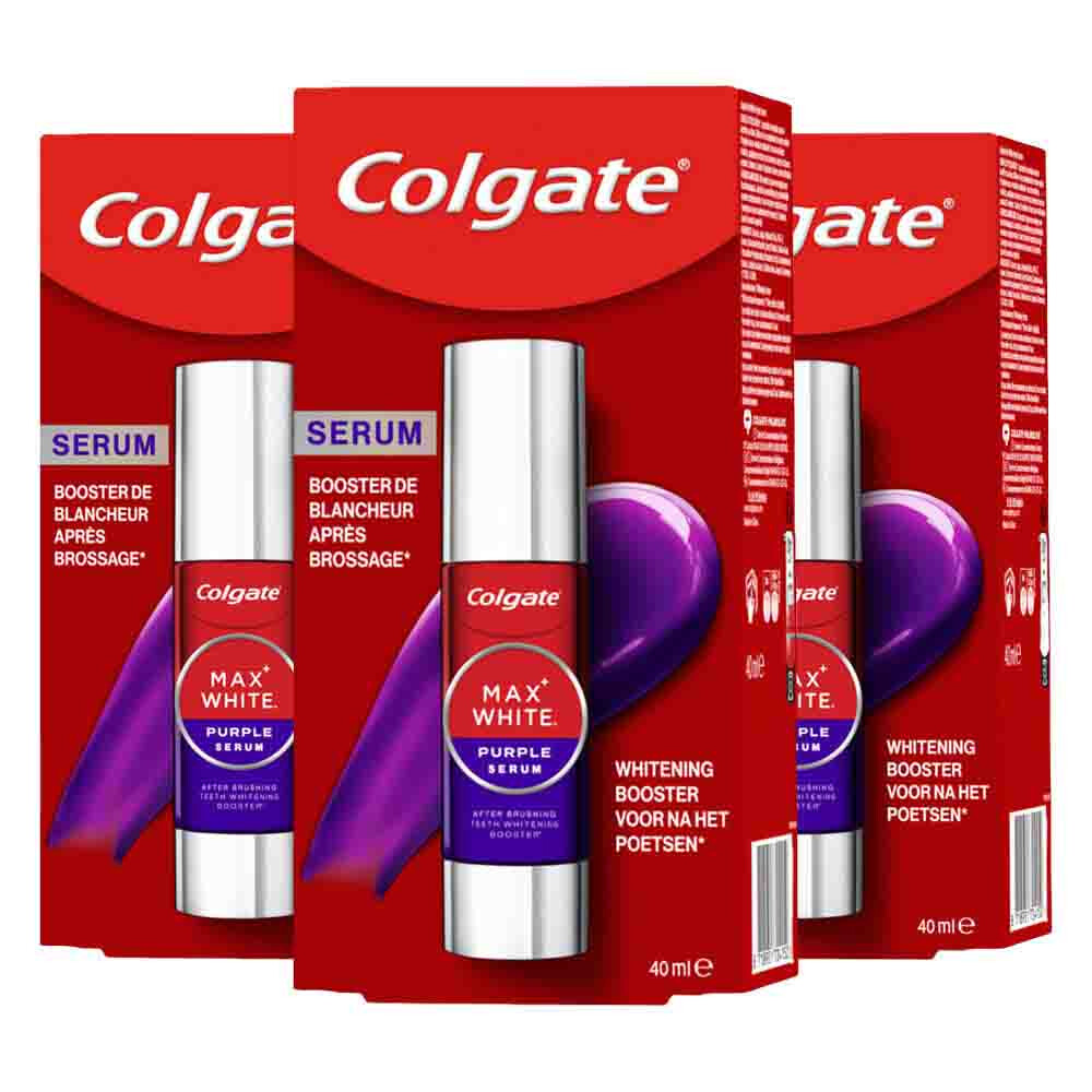 3x Colgate Max White Purple Serum