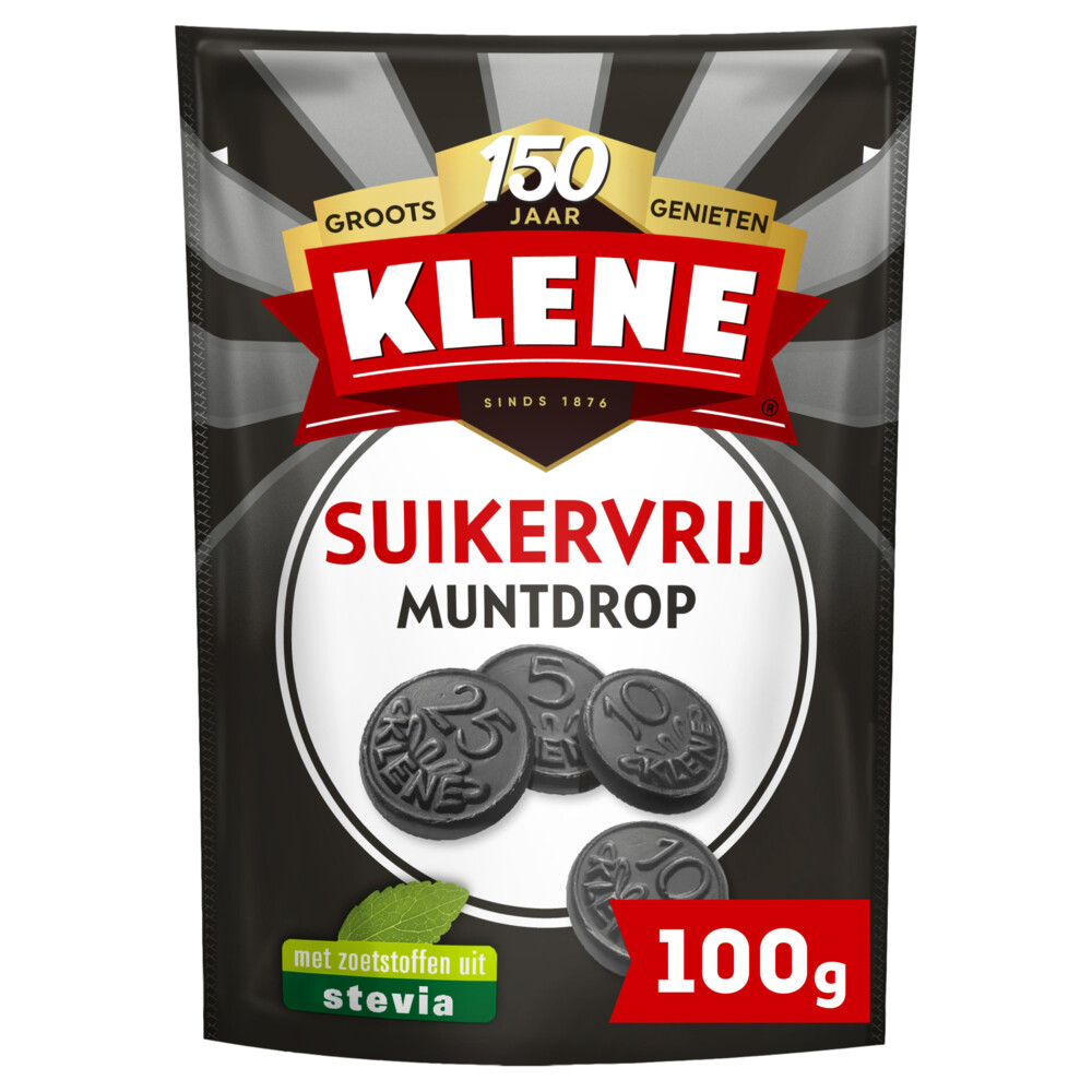 12x Klene Muntdrop Suikervrij 100 gr