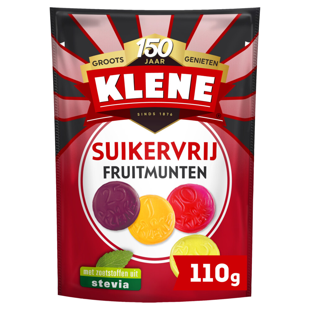 12x Klene Fruitmunten Suikervrij 110 gr