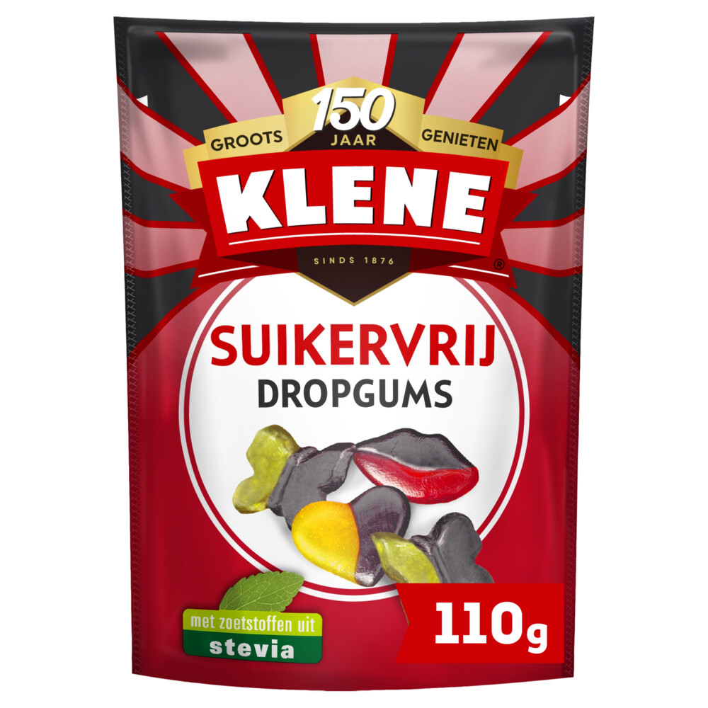 12x Klene Dropgums Suikervrij 110 gr