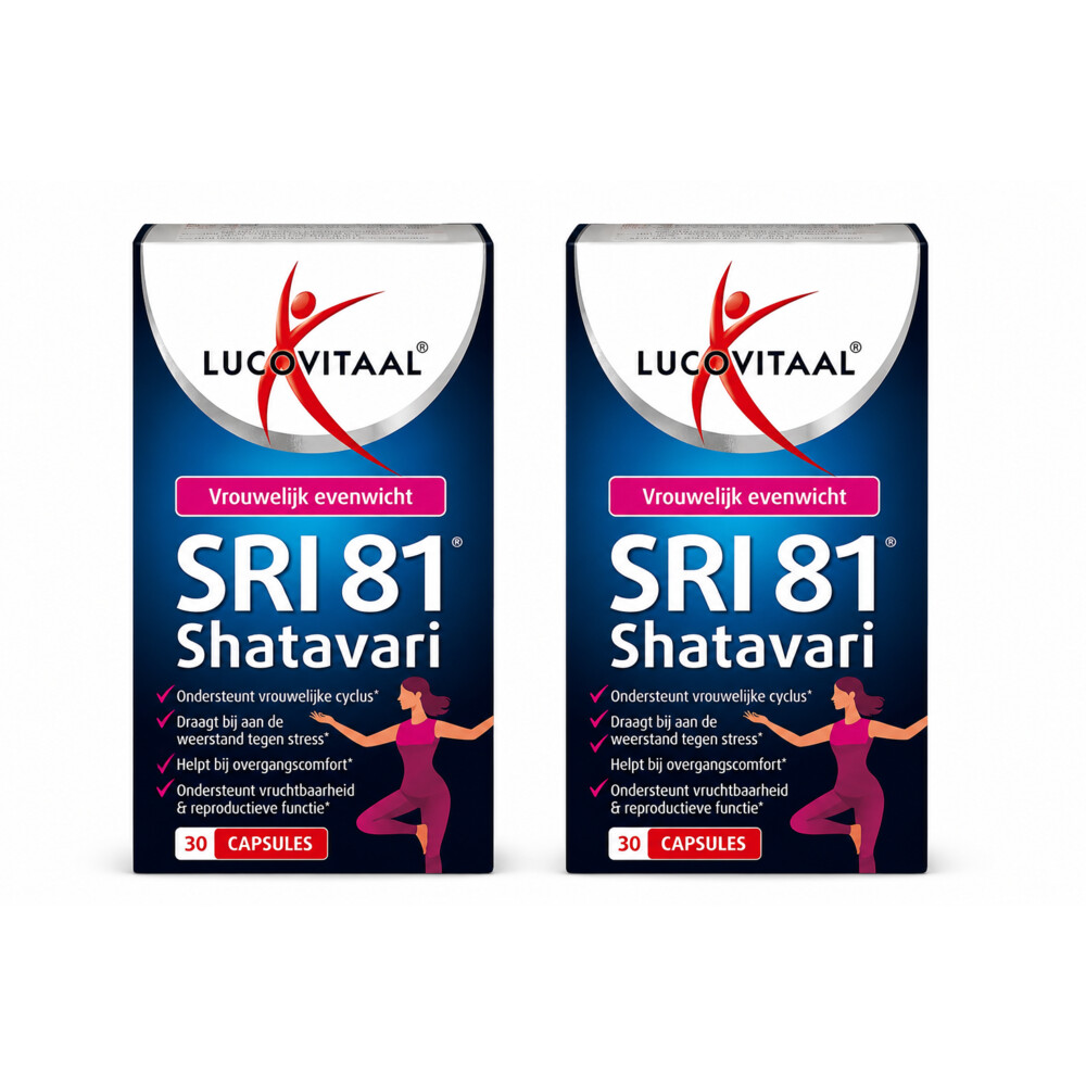 2x Lucovitaal SRI 81 Shatavari 30 capsules