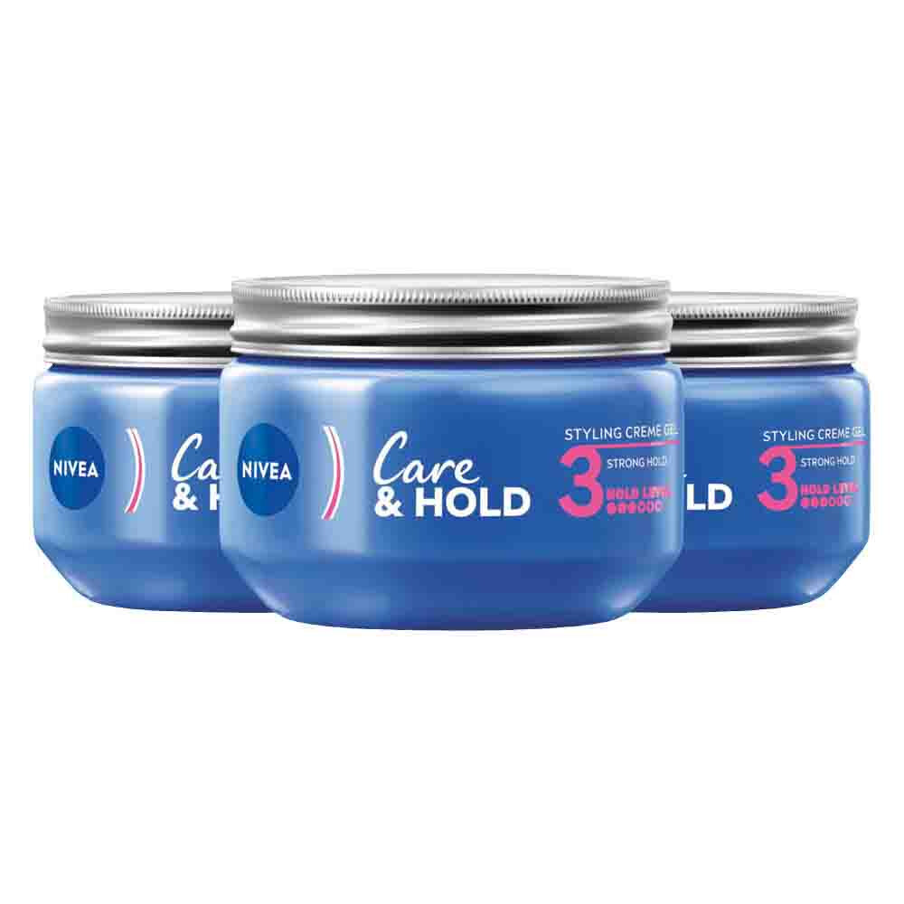 3x NIVEA Crème Gel Care & Hold 3 150 ml