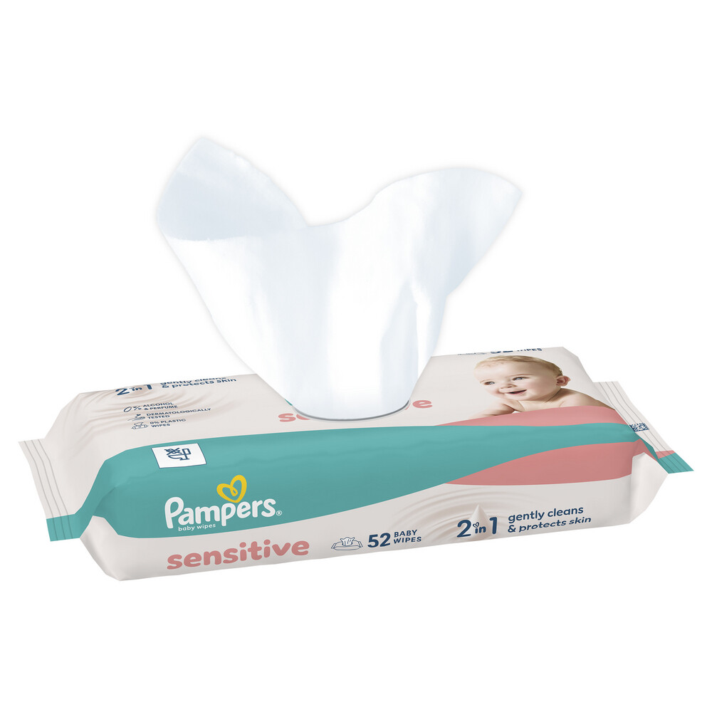 12x Pampers Billendoekjes Sensitive 52 Stuks