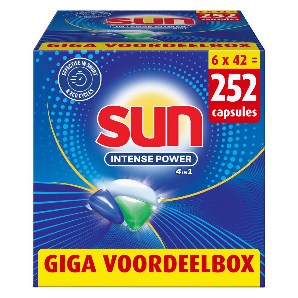 6x Sun Intense Power 4 in 1 Vaatwastabletten 42 stuks