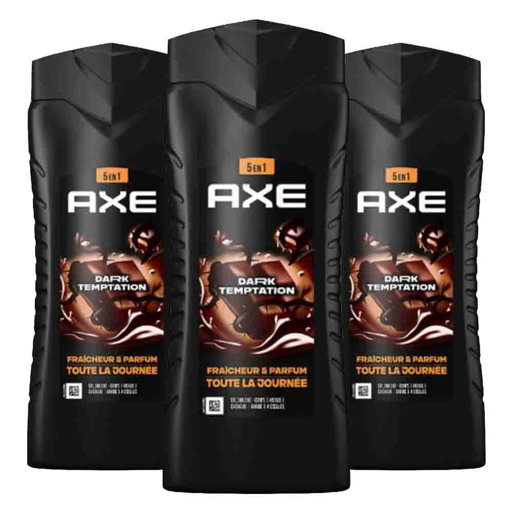 3x Axe 5-in-1 Shampoo & Shower Gel Dark Temptation 400 ml