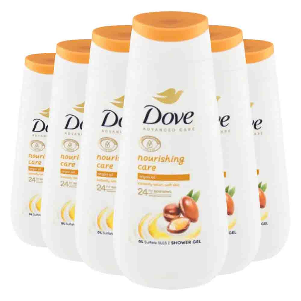 6x Dove Shower Gel Advanced Care Nourishing Care 225 ml