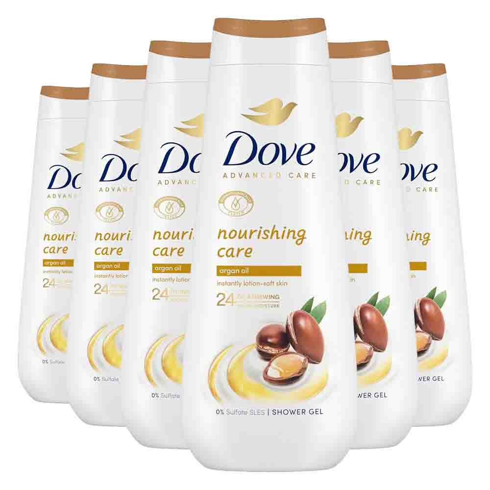 6x Dove Shower Gel Advanced Care Nourishing Care 600 ml