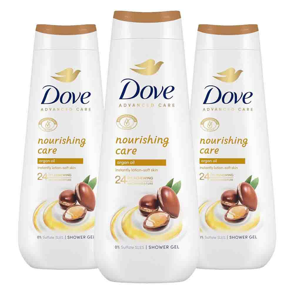 3x Dove Shower Gel Advanced Care Nourishing Care 600 ml