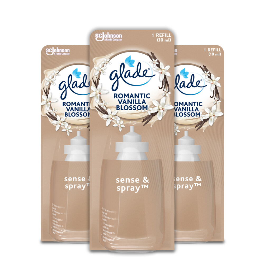 Glade Sense & Spray Navulling Romantic Vanilla Blossom 3 x 18 ml