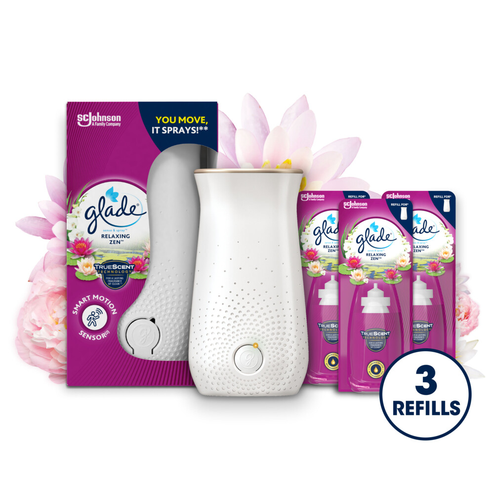 Glade Sense & Spray Houder + 2 Navulling Relaxing Zen 3 x 18 ml