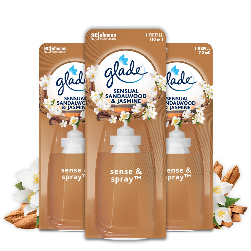 Glade Sense & Spray Navulling Sensual Sandalwood & Jasmine 3 x 18 ml