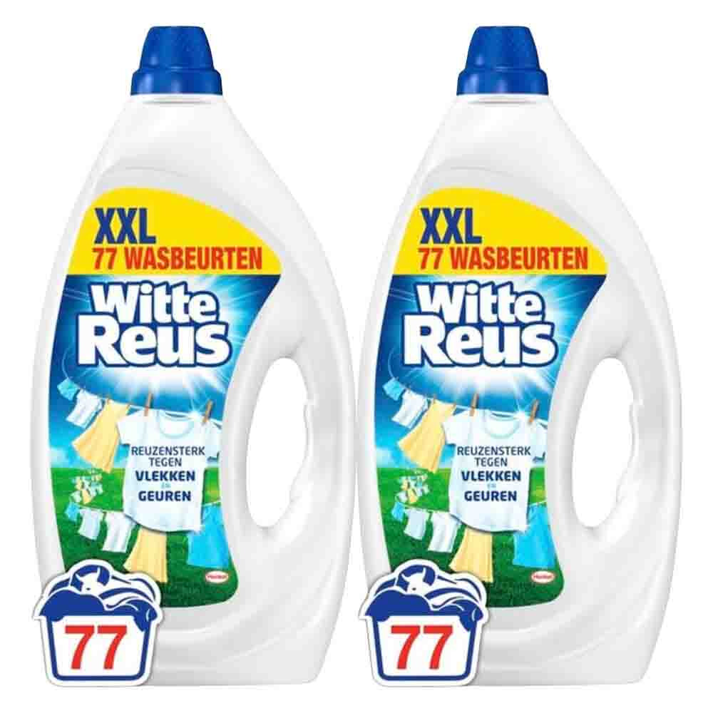 2x Witte Reus Wasmiddel Gel 77 Wasbeurten 3,465 liter
