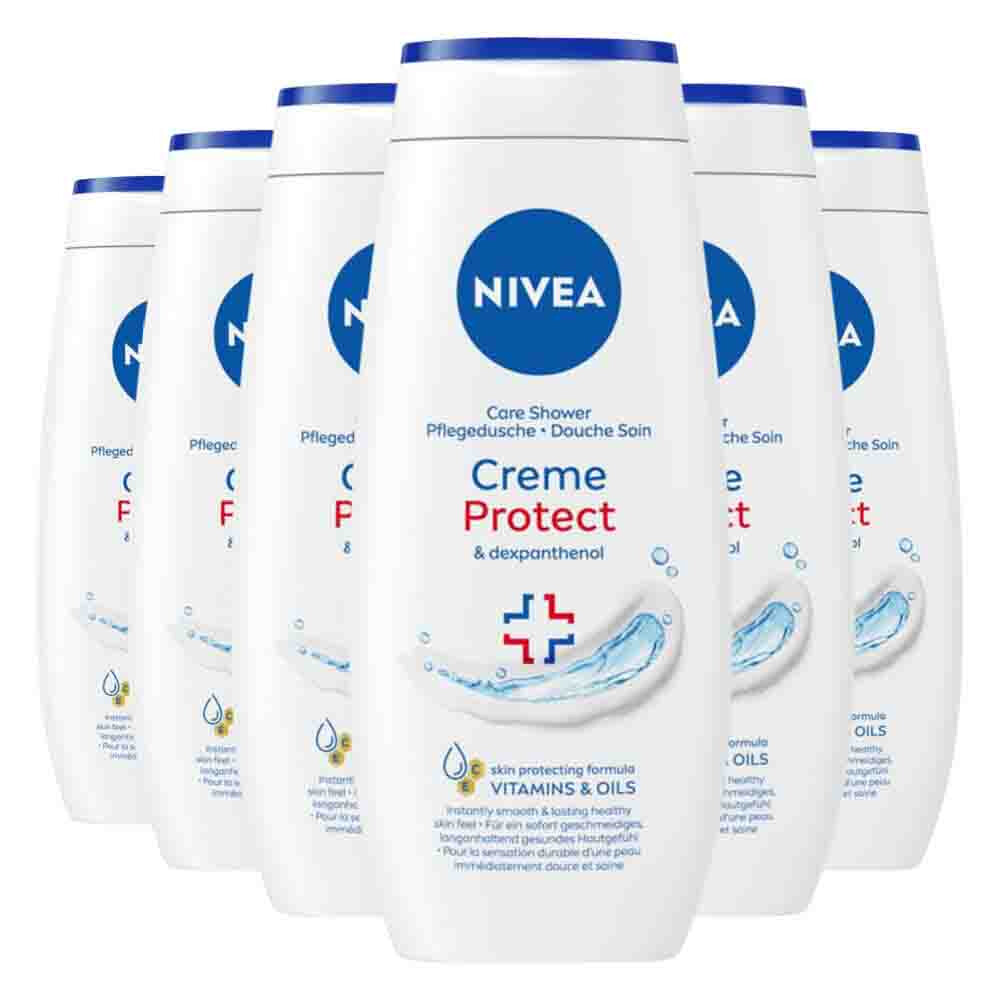 6x NIVEA Douchegel Creme Protect 250 ml