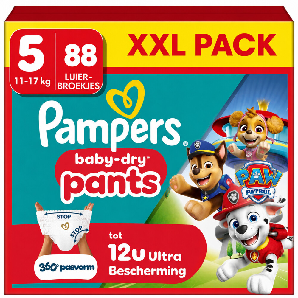 4x Pampers Baby Dry Luierbroekjes Paw Patrol Maat 5 (11-17kg) 22 stuks