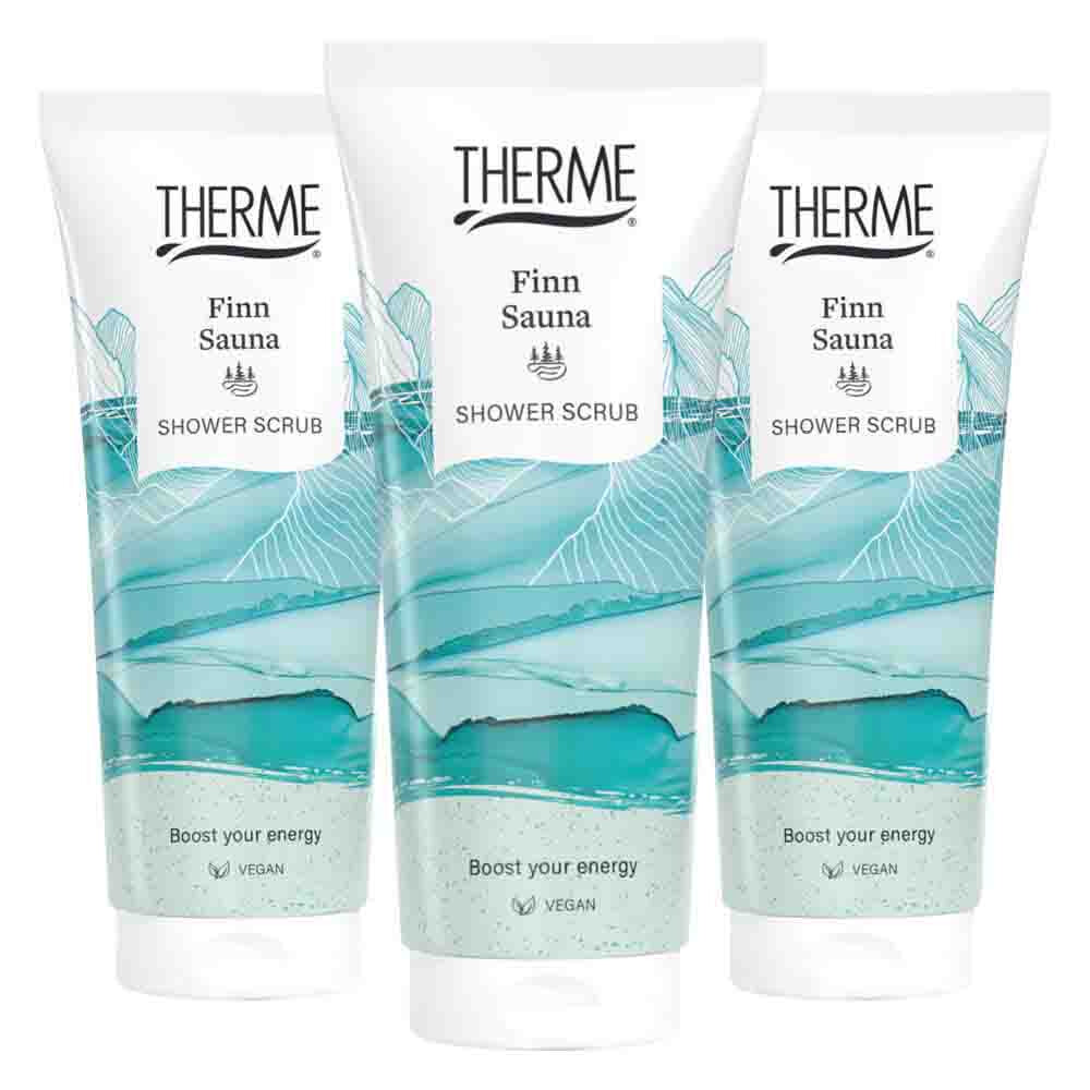 3x Therme Finn Sauna Shower Scrub 200 ml