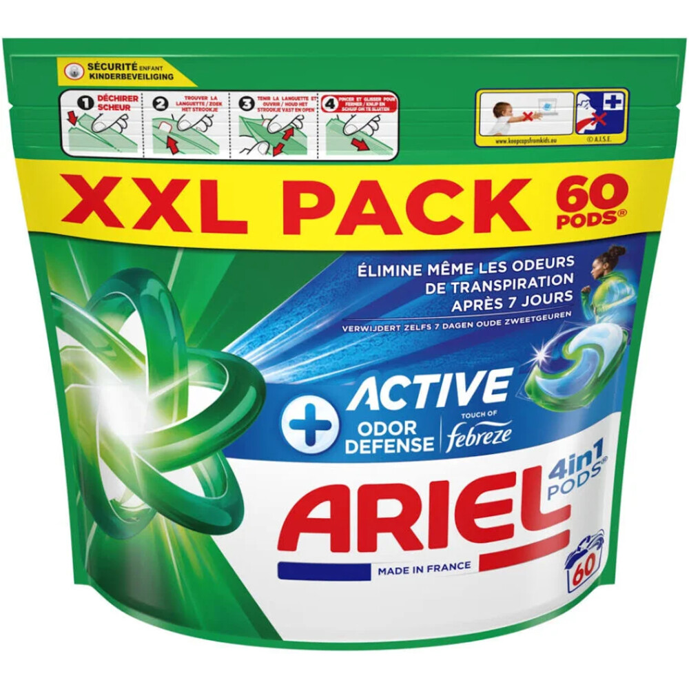 2x Ariel Wasmiddel Pods All in 1 Touch Of Lenor Anti Odor 60 stuks