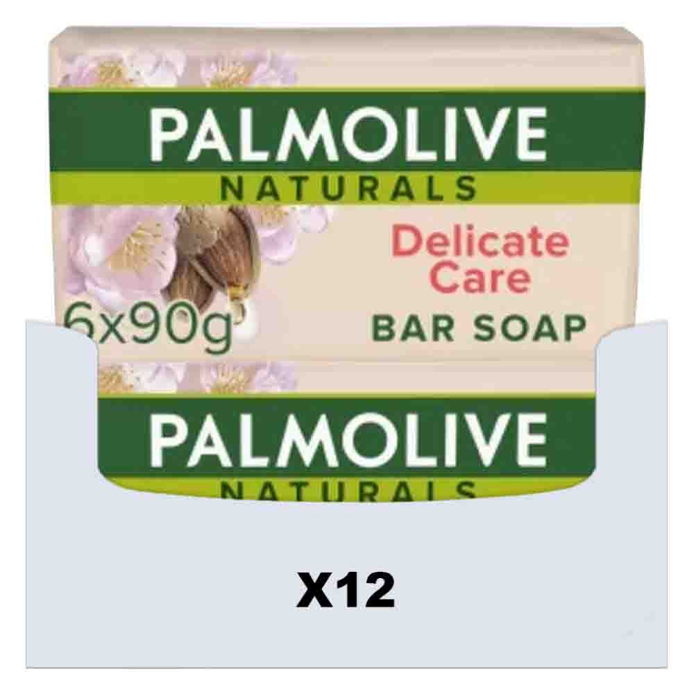 12x Palmolive Tabletzeep Delicate Care Almond & Milk 6x 90 gr