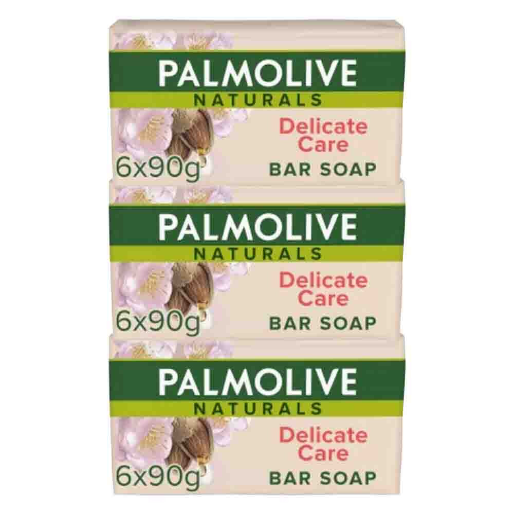 3x Palmolive Tabletzeep Delicate Care Almond & Milk 6x 90 gr