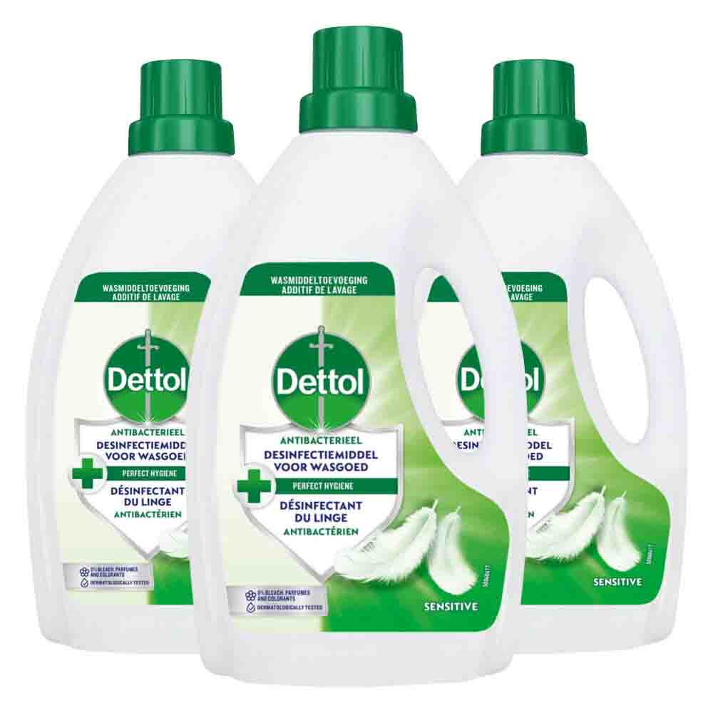 3x Dettol Wasmiddel Sanitizer Sensitive 1500 ml
