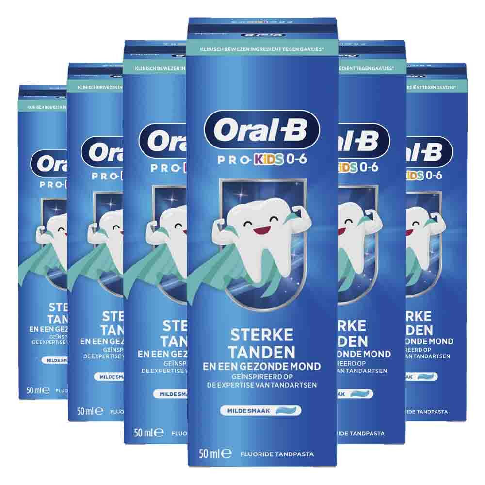 6x Oral-B Tandpasta Kids Pro Soft (0-6 jaar) 50 ml