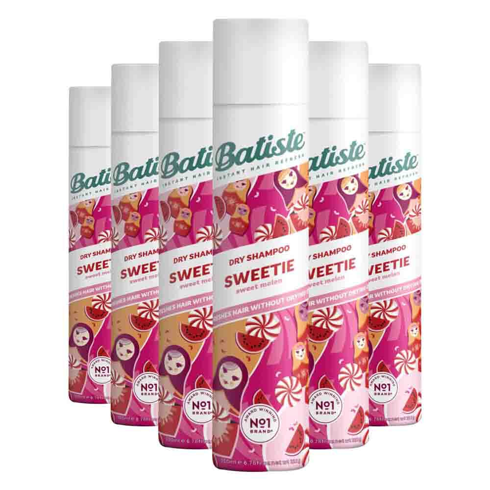 6x Batiste Droogshampoo Sweetie & Sweet Melon 200 ml