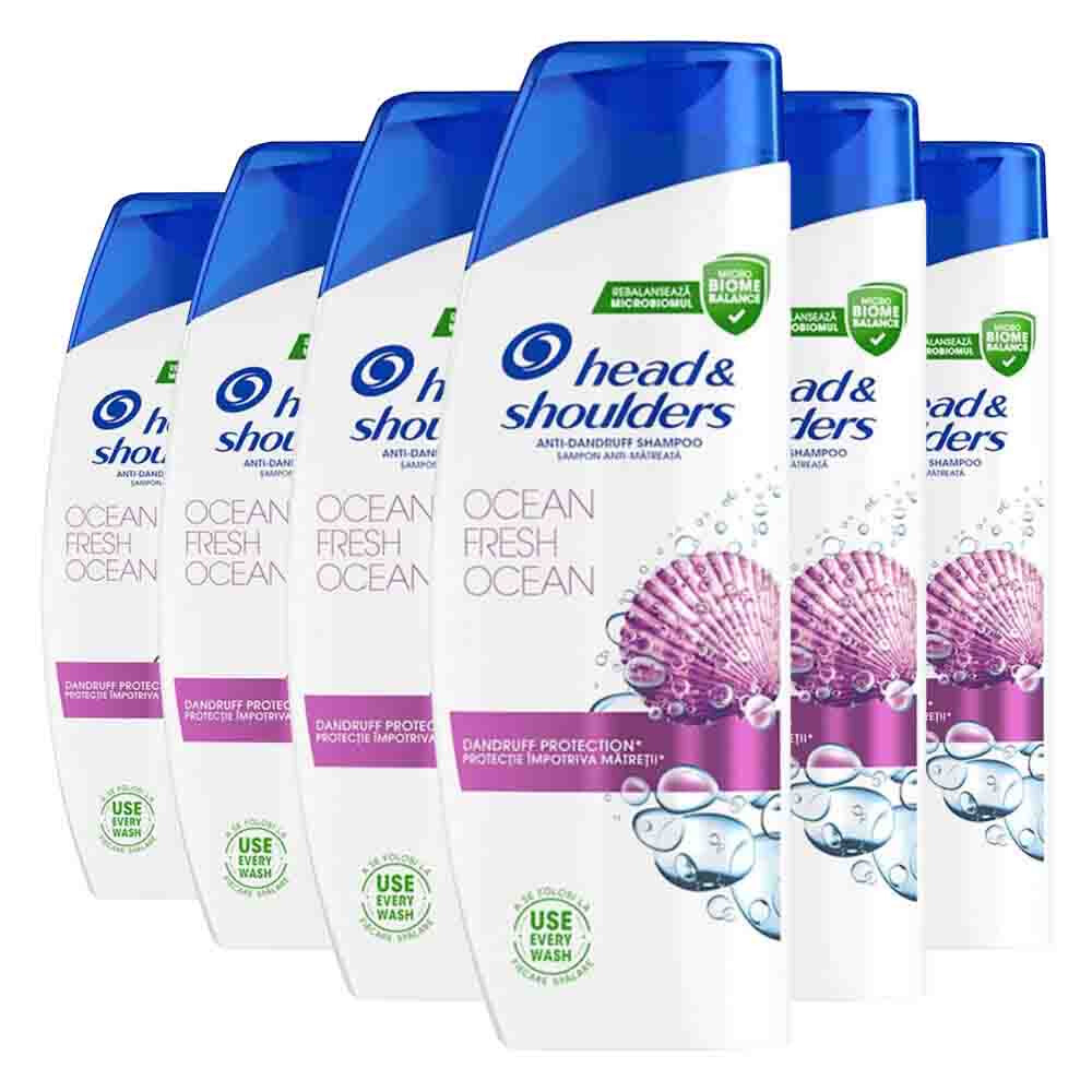 6x Head & Shoulders Shampoo Fresh Ocean 330 ml
