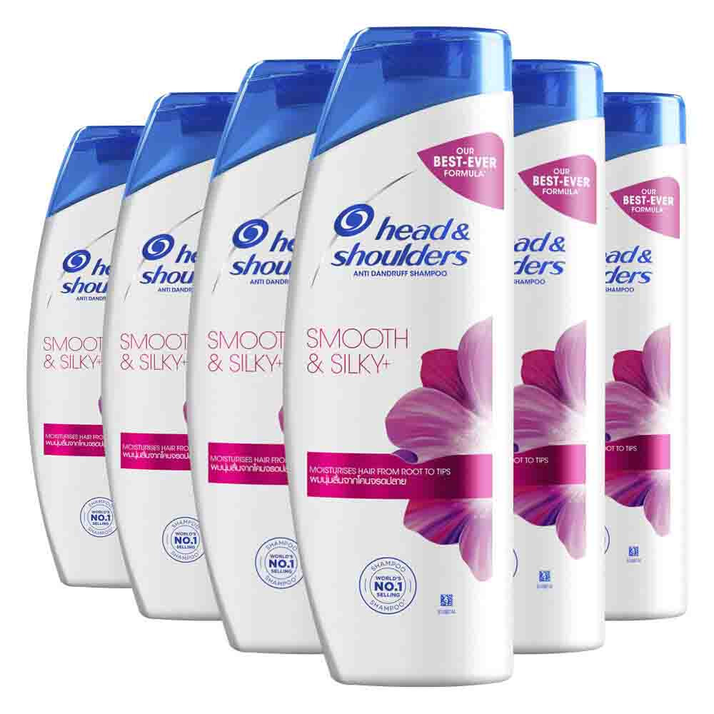 6x Head & Shoulders Shampoo Smooth & Silky 330 ml