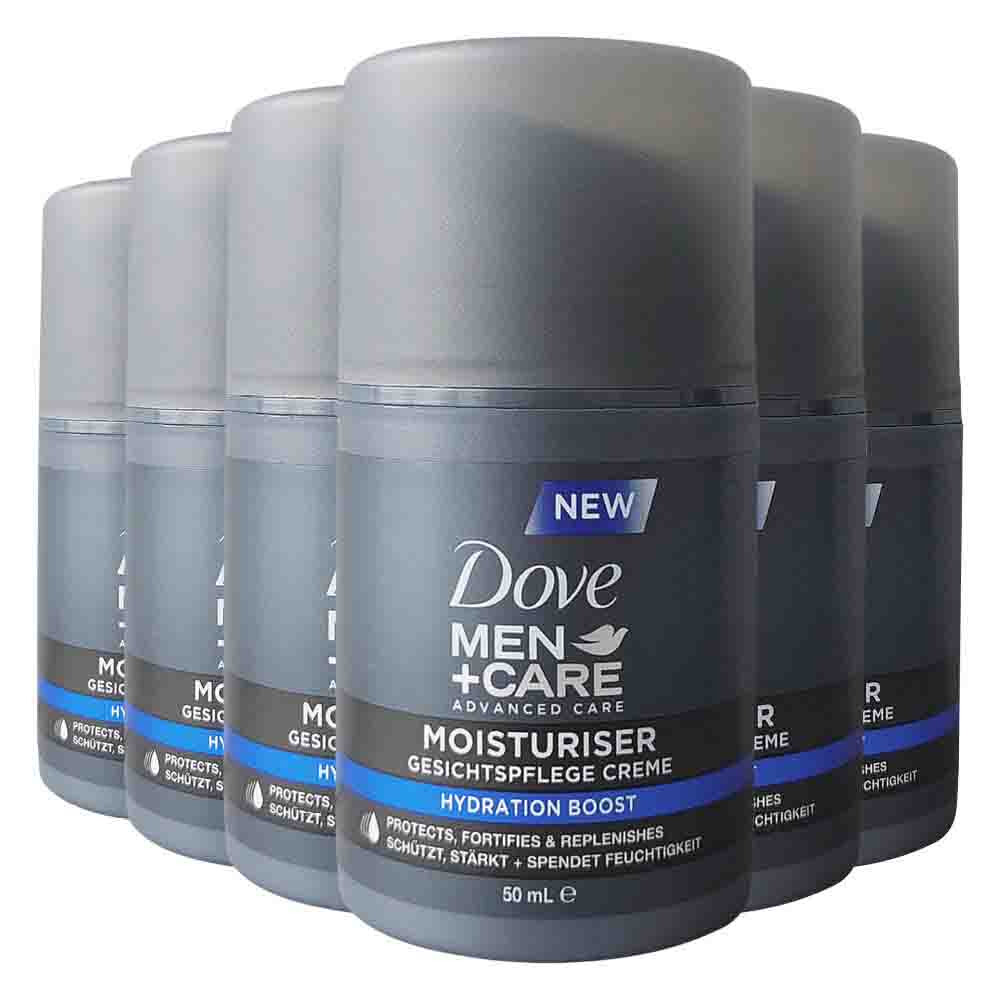 6x Dove Men+ Care Advanced Day Cream Moisturiser Hydration Boost 50 ml