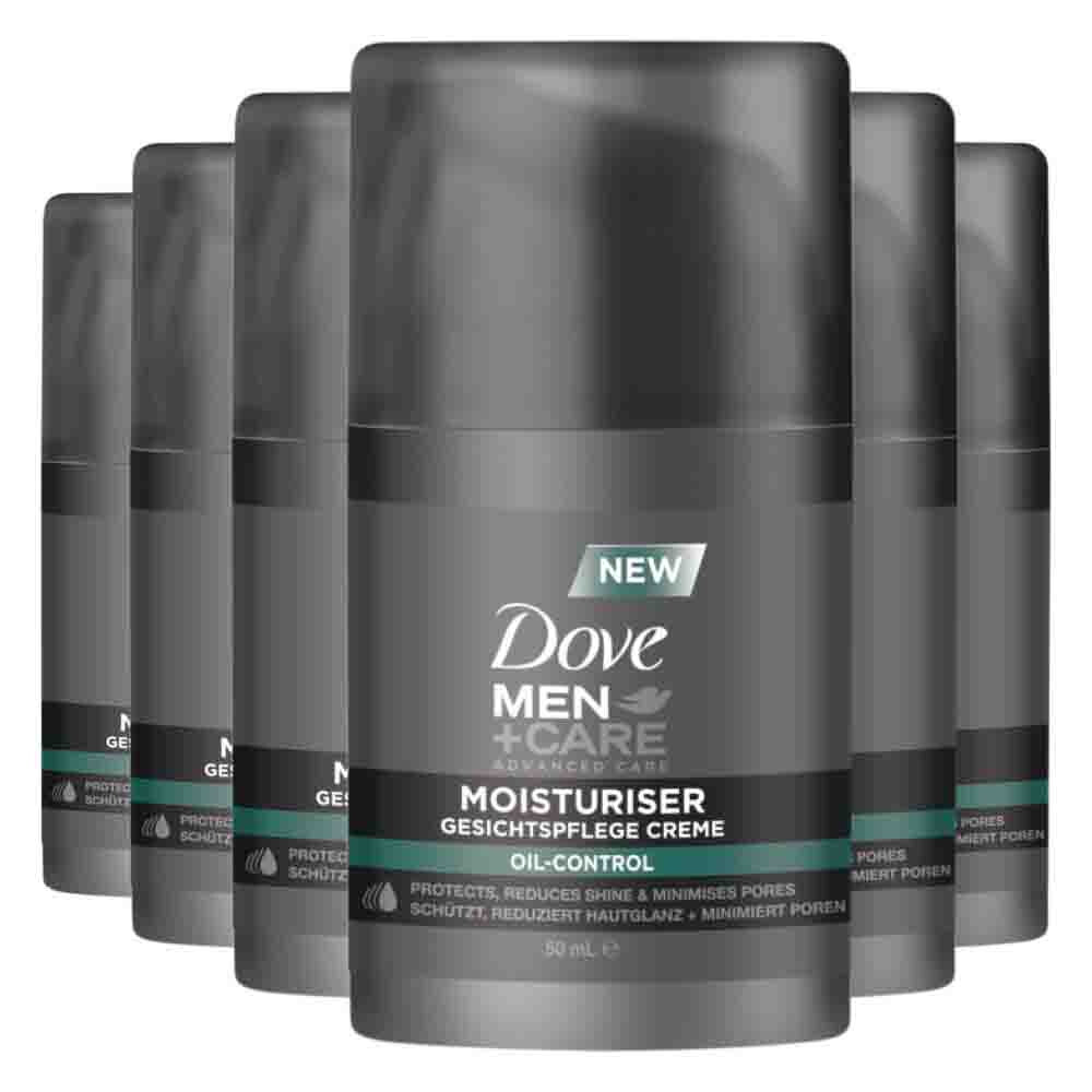 6x Dove Men+ Care Day Cream Moisturiser Oil Control 50 ml