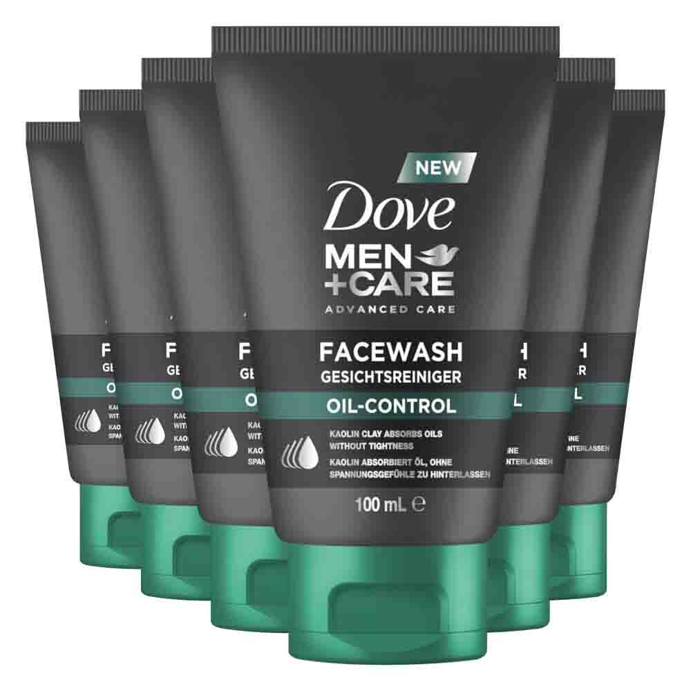 6x Dove Men+ Care Advanced Face Wash Oil Control 100 ml