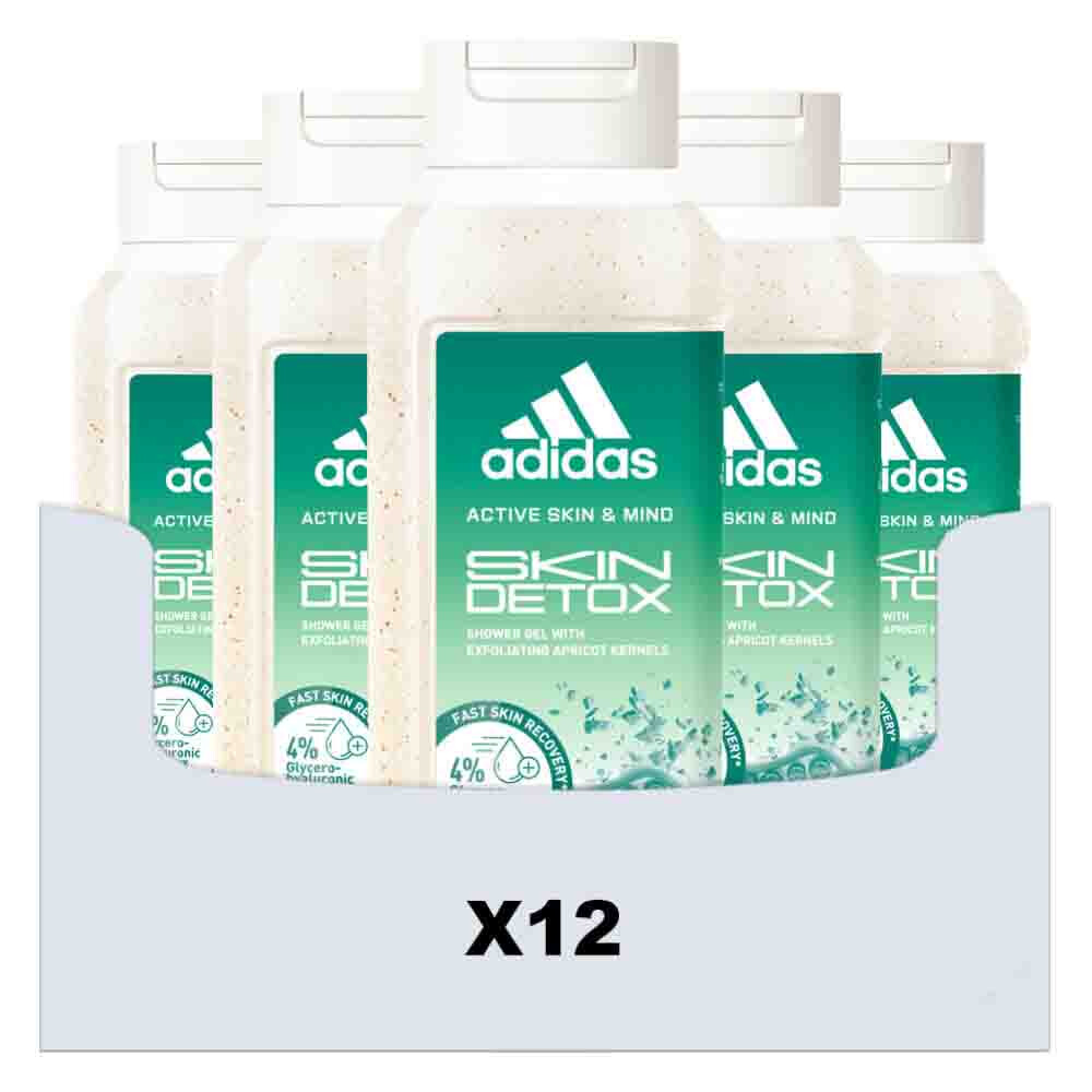 12x Adidas Shower Gel Active Skin & Mind Skin Detox W 250 ml