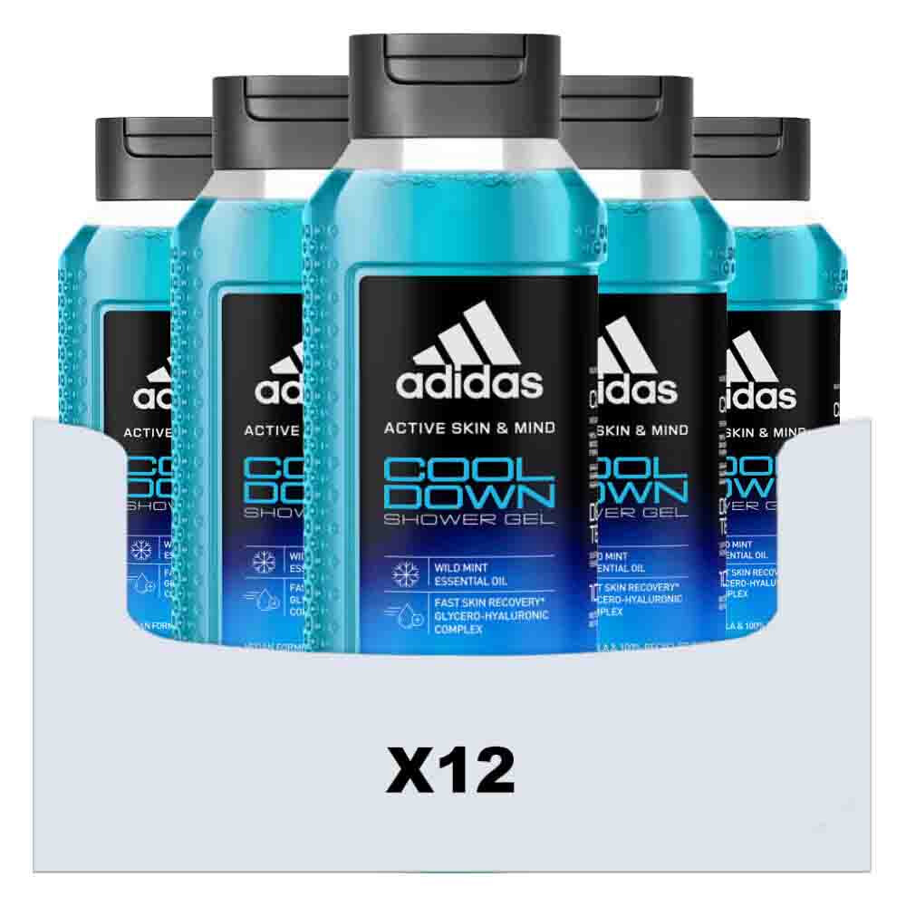 12x Adidas Shower Gel Active Skin & Mind Cool Down 250 ml
