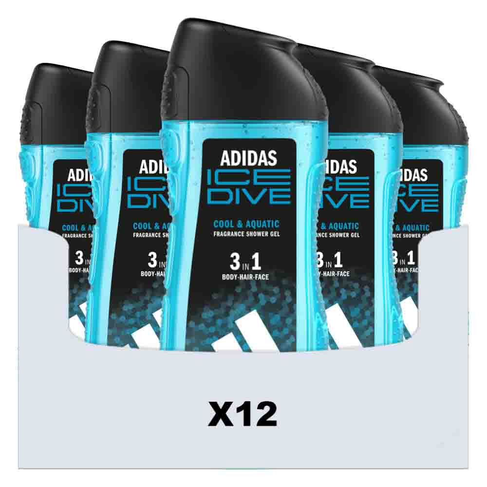 12x Adidas Shower Gel Ice Dive 250 ml