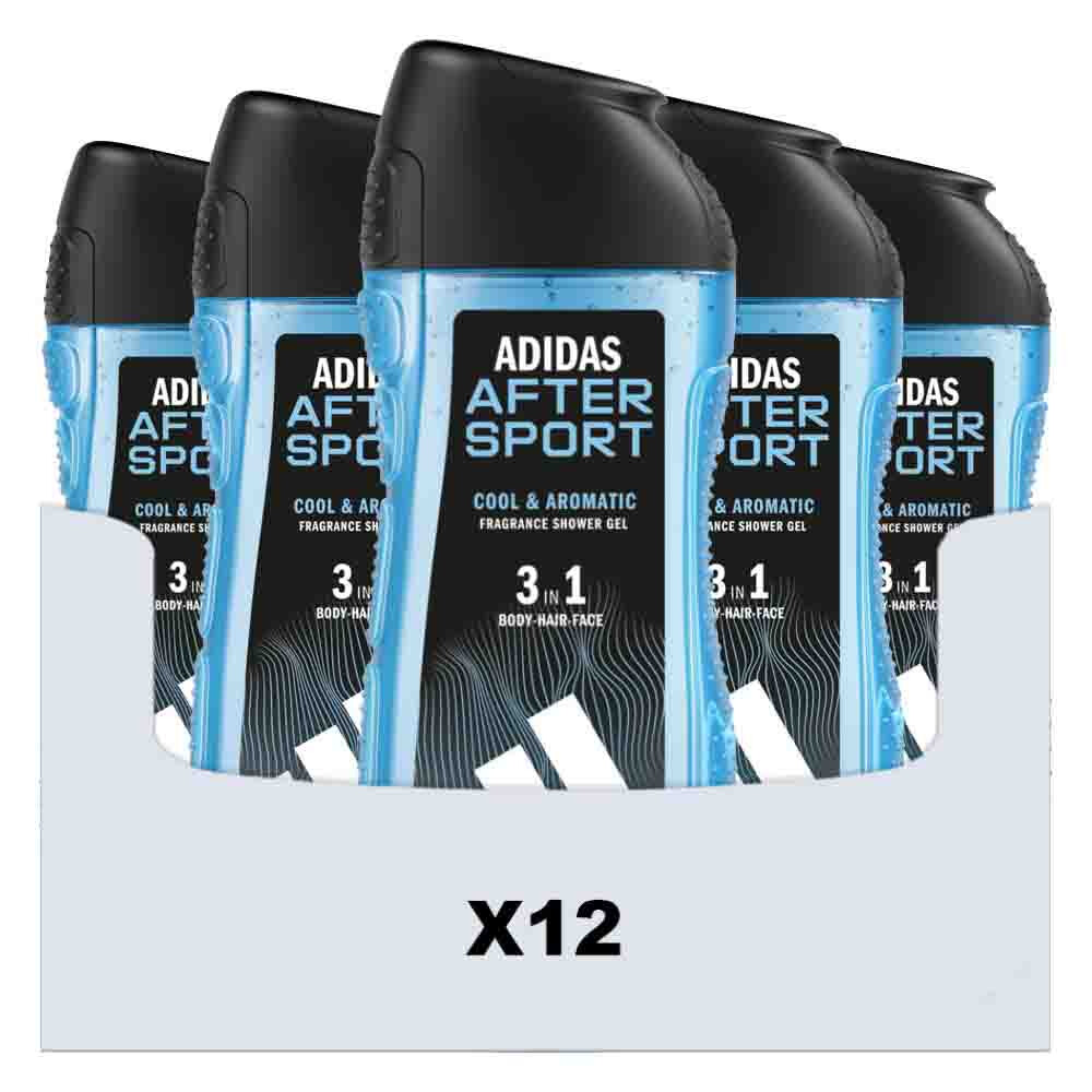 12x Adidas Shower Gel After Sport 250 ml
