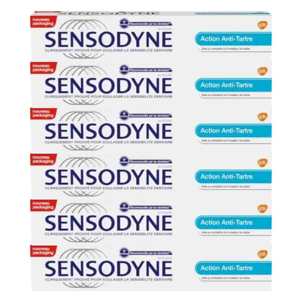6x Sensodyne Tandpasta Anti-Tartar 75 ml